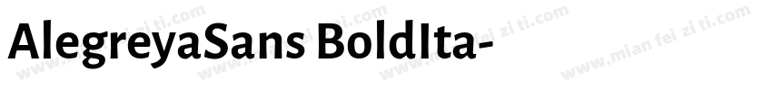 AlegreyaSans BoldIta字体转换